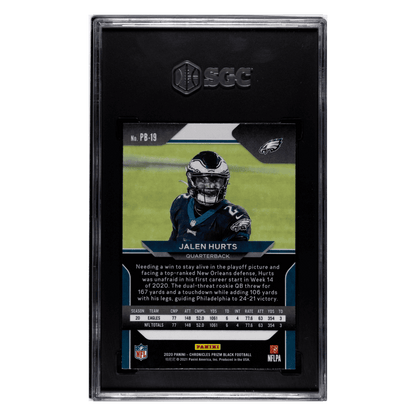 Jalen Hurts SGC 10 2020 Panini Chronicles Prizm Black Red Rookie RC Card #PB-19
