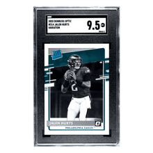 Jalen Hurts SGC 9.5 2020 Panini Donruss Optic Variation Rated Rookie Card #314