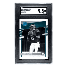 Jalen Hurts SGC 9.5 2020 Panini Donruss Optic Variation Rated Rookie Card #314