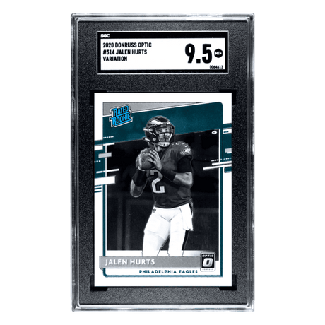 Jalen Hurts SGC 9.5 2020 Panini Donruss Optic Variation Rated Rookie Card #314