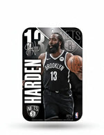 
James Harden Brooklyn Nets Plastic Player Clubhouse Sign — Front
