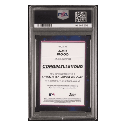 James Wood PSA 10 2022 Bowman's Best UFO Autograph #d/250 Card #UFOAJW