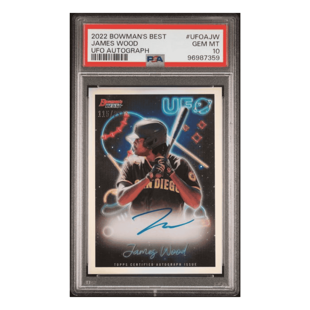 James Wood PSA 10 2022 Bowman's Best UFO Autograph #d/250 Card #UFOAJW