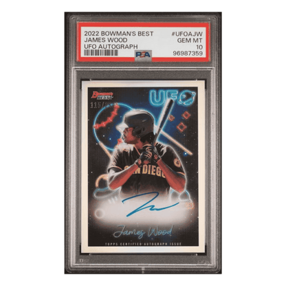 James Wood PSA 10 2022 Bowman's Best UFO Autograph #d/250 Card #UFOAJW