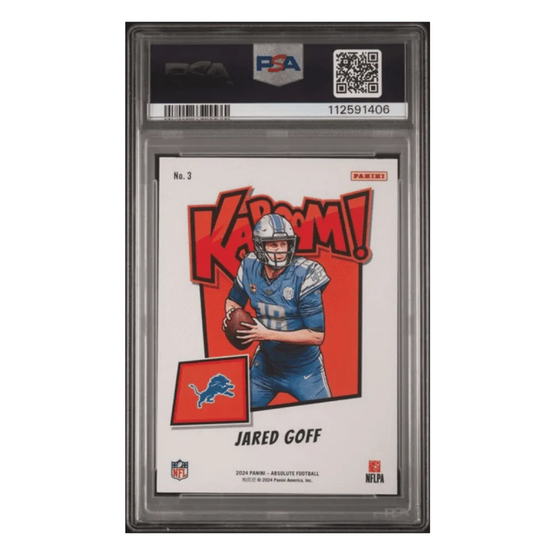 Jared Goff PSA 10 2024 Panini Absolute Kaboom! Horizontal Card #3