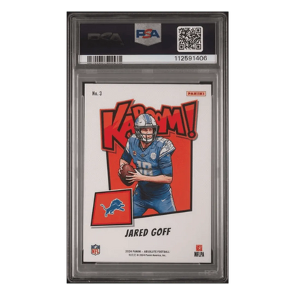 Jared Goff PSA 10 2024 Panini Absolute Kaboom! Horizontal Card #3