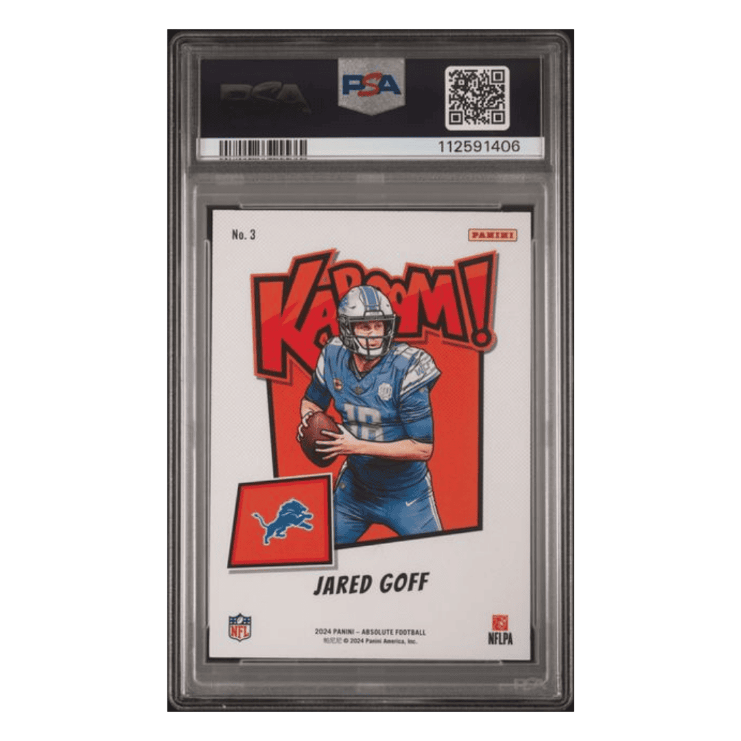 Jared Goff PSA 10 2024 Panini Absolute Kaboom! Horizontal Card #3