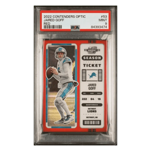 Jared Goff PSA 9 2022 Panini Contenders Optic Red #d/ 175 Card #53