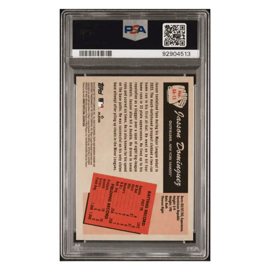 Jasson Dominguez PSA 10 2024 Topps Bowman 1955 Bowman Anime Rookie RC Card #BA15