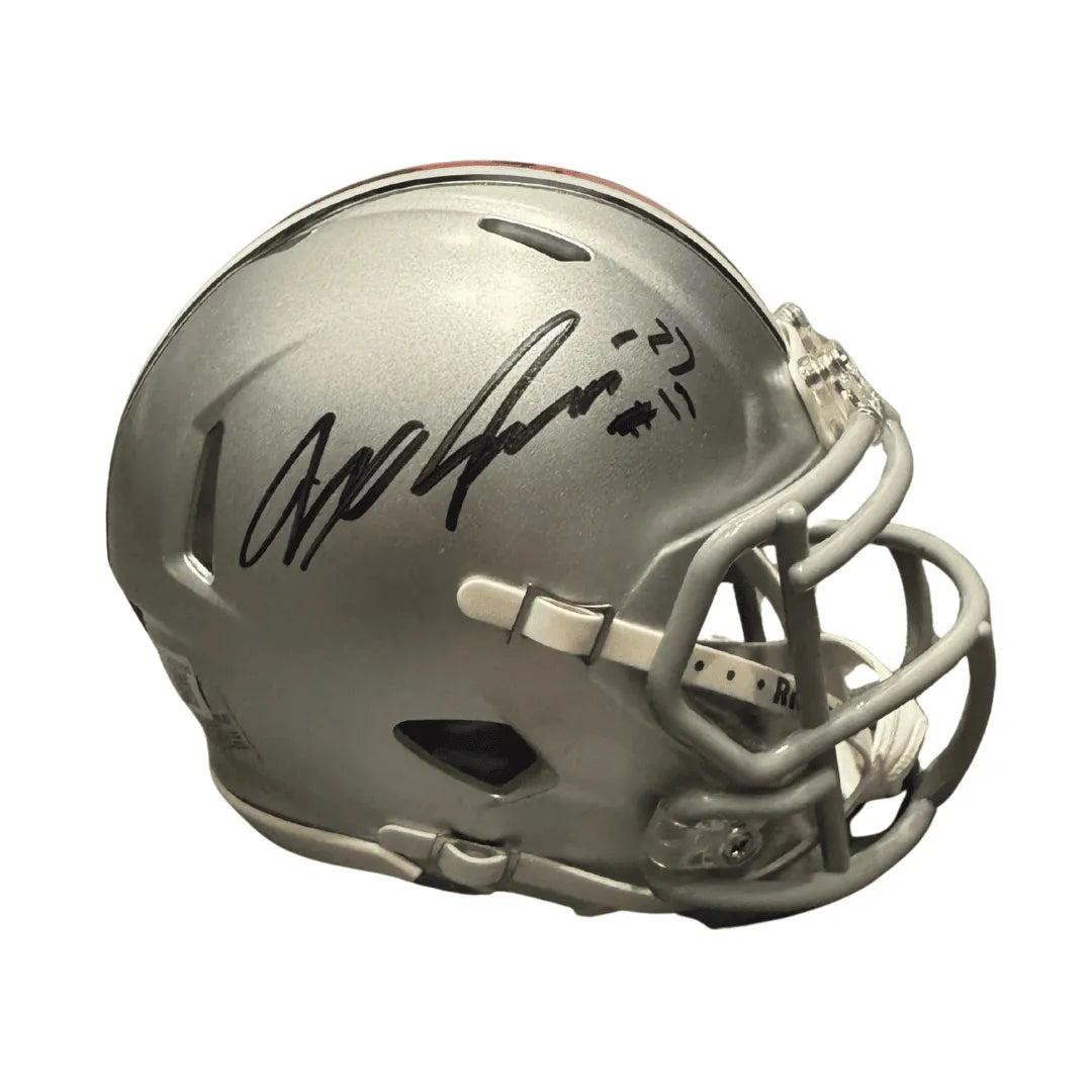 Jaxon Smith-Njigba Ohio State Buckeyes Autographed Mini Speed Helmet - Beckett COA