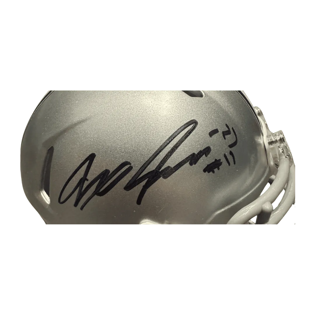 Jaxon Smith-Njigba Ohio State Buckeyes Autographed Mini Speed Helmet - Beckett COA