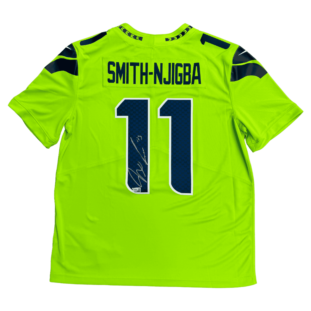 Jaxon Smith-Njigba Seattle Seahawks Alternate Green Nike Autographed Jersey - Fanatics COA