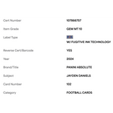 Jayden Daniels PSA 10 2024 Panini Absolute Rookie Card #102