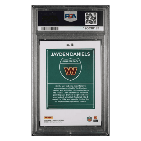 Jayden Daniels PSA 10 2024 Panini Donruss Downtown! Rookie RC Card #16