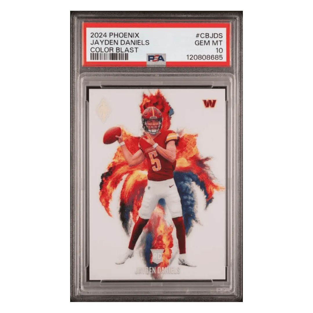 Jayden Daniels PSA 10 2024 Panini Phoenix Color Blast Case Hit Card #CBJDS