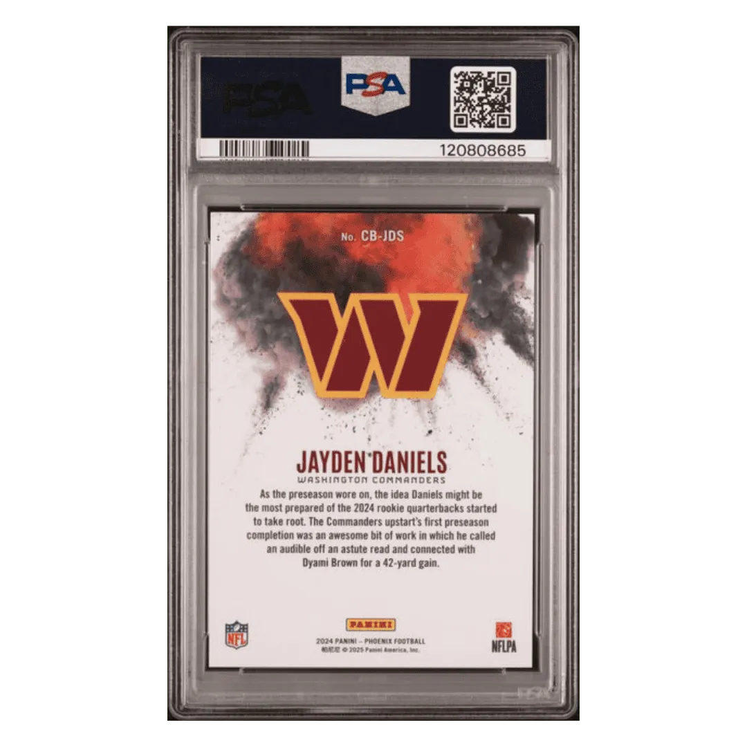 Jayden Daniels PSA 10 2024 Panini Phoenix Color Blast Case Hit Card #CBJDS