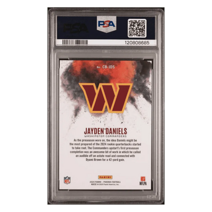 Jayden Daniels PSA 10 2024 Panini Phoenix Color Blast Case Hit Card #CBJDS