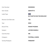 Jayden Daniels PSA 10 2024 Panini Phoenix Fireburst Card #198