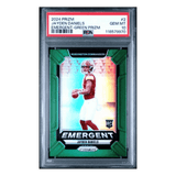 Jayden Daniels PSA 10 2024 Panini Prizm Emergent Green Prizm Rookie RC Card #2
