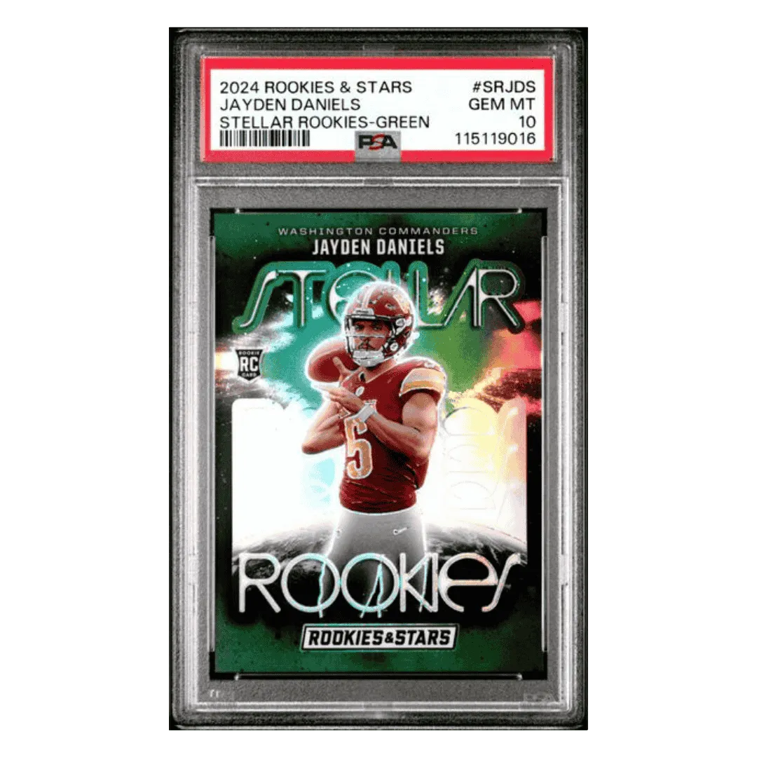 Jayden Daniels PSA 10 2024 Panini Rookies & Stars Stellar Rookies - Green #d/ 5 Card #SRJDS