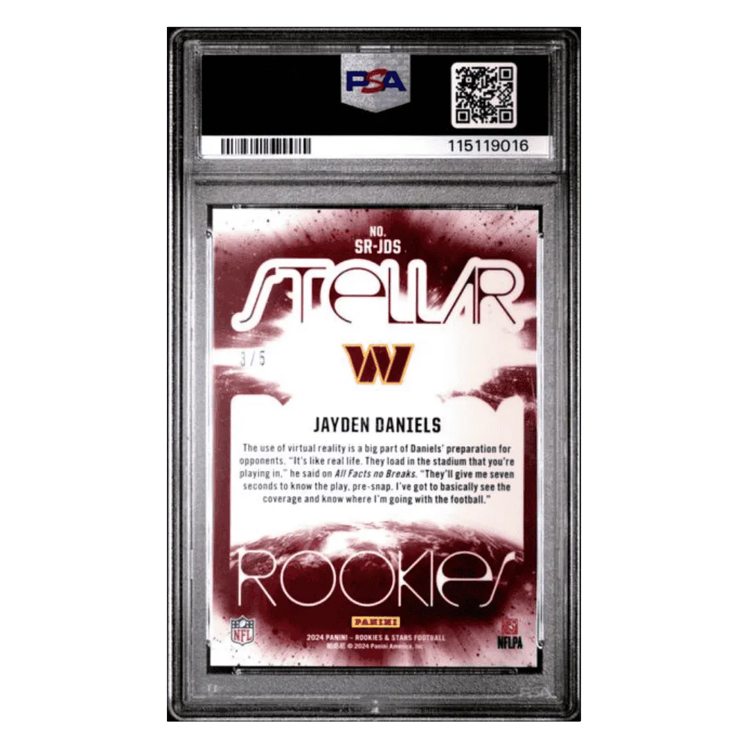 Jayden Daniels PSA 10 2024 Panini Rookies & Stars Stellar Rookies - Green #d/ 5 Card #SRJDS