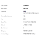 Jayden Daniels PSA 8 2024 Panini Prizm Prizmatic No Huddle Card #3