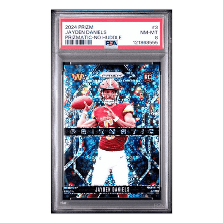 Jayden Daniels PSA 8 2024 Panini Prizm Prizmatic No Huddle Card #3
