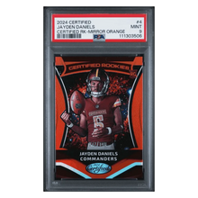 Jayden Daniels PSA 9 2024 Panini Certified Rookie Mirror Orange Rookie RC Card #4