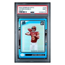 Jayden Daniels PSA 9 2024 Panini Donruss Optic Aqua Rated Rookie #d/ 299 Card #248