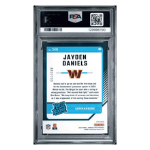 Jayden Daniels PSA 9 2024 Panini Donruss Optic Aqua Rated Rookie #d/ 299 Card #248
