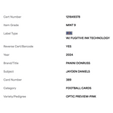 Jayden Daniels PSA 9 2024 Panini Donruss Optic Preview Pink Rated Rookie Card #389