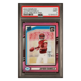 Jayden Daniels PSA 9 2024 Panini Donruss Optic Preview Pink Rated Rookie Card #389