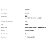 Jayden Daniels PSA 9 2024 Panini Donruss Optic Rookie Kings Card #2