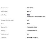 Jayden Daniels PSA 9 2024 Panini Donruss Rated Rookie Card #389