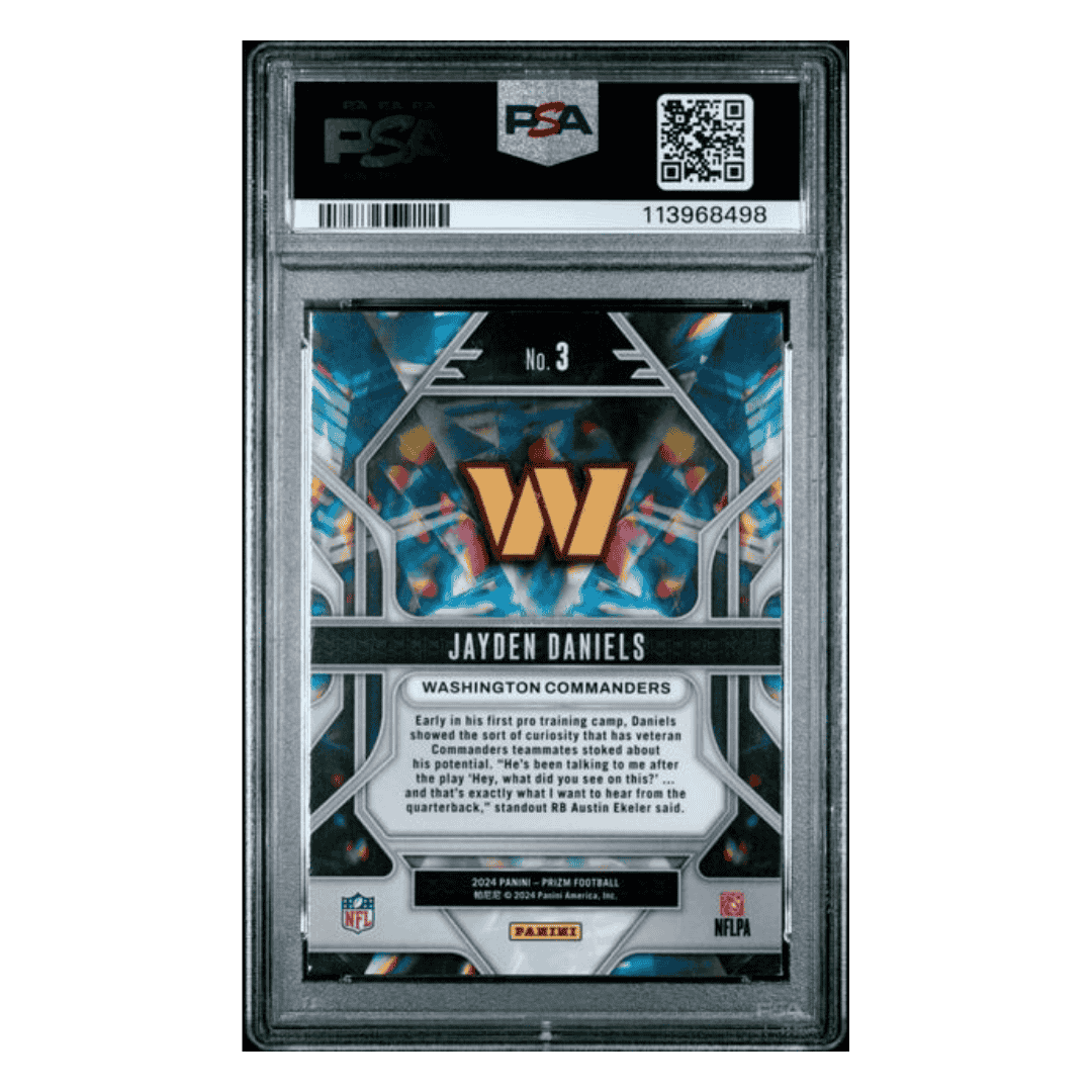 Jayden Daniels PSA 9 2024 Panini Prizm Prizmatic Rookie RC Card #3