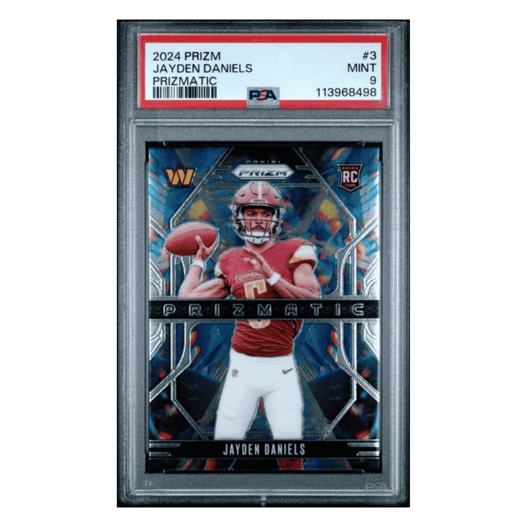 Jayden Daniels PSA 9 2024 Panini Prizm Prizmatic Rookie RC Card #3
