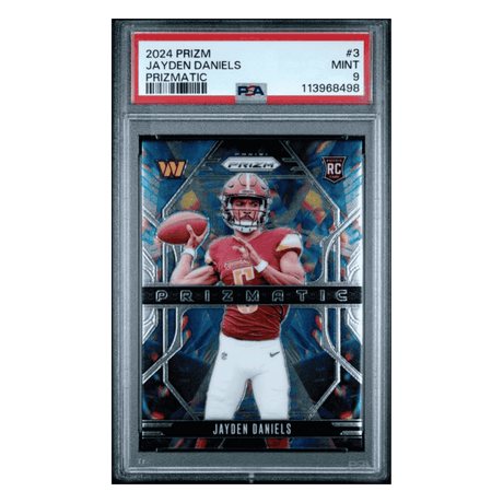 Jayden Daniels PSA 9 2024 Panini Prizm Prizmatic Rookie RC Card #3