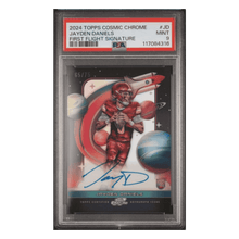 Jayden Daniels PSA 9 2024 Topps Cosmic Chrome First Flight Signature #d/ 75 Card #JD