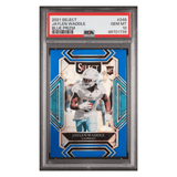 Jaylen Waddle PSA 10 2021 Panini Select Blue Prizm #d /99 Card #248