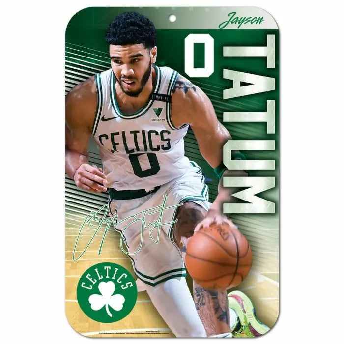 Jayson Tatum Boston Celtics Plastic Player Clubhouse Sign