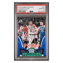 Jayson Tatum PSA 10 2018 Panini Certified Mirror Blue #d/ 199 Card #22