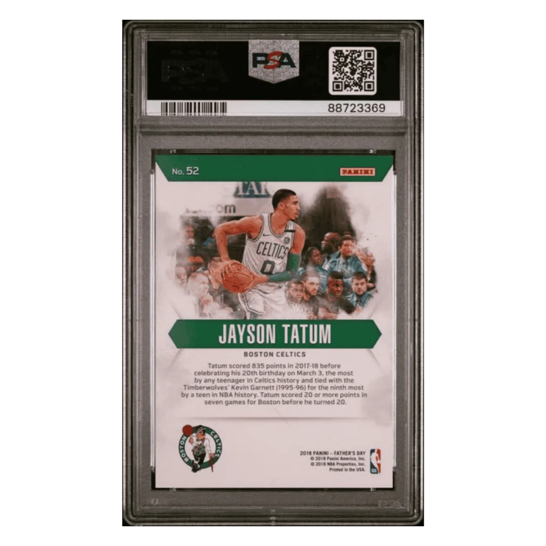 Jayson Tatum PSA 10 2018 Panini Father's Day Card #52