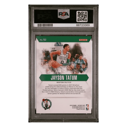 Jayson Tatum PSA 10 2018 Panini Father's Day Card #52