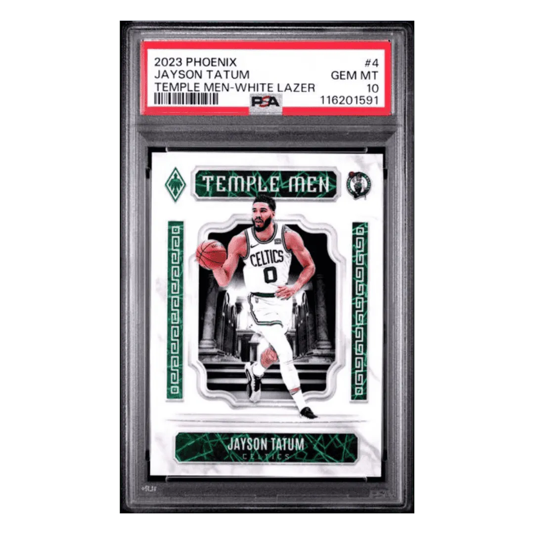 Jayson Tatum PSA 10 2023 Panini Phoenix Temple Men White Lazer #d /150 Card #4