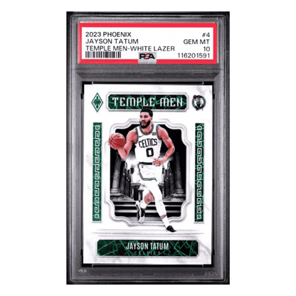 Jayson Tatum PSA 10 2023 Panini Phoenix Temple Men White Lazer #d /150 Card #4
