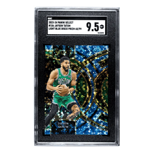Jayson Tatum SGC 9.5 2023-24 Panini Select Light Blue Disco Prizm 65/99 Card #156
