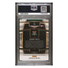 Jerry Rice PSA 9 2022 Panini Select Draft Picks Zebra Prizm Case Hit Card #53