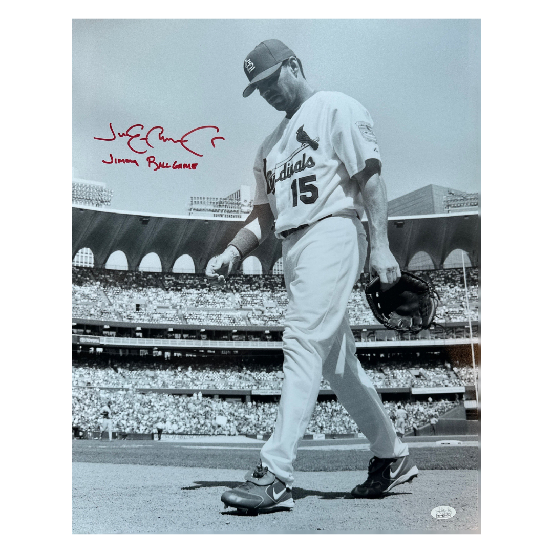 Jim Edmonds St Louis Cardinals Autographed 16x20 w/ "Jimmy Ball Game" Inscription - JSA COA