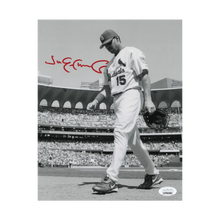 Jim Edmonds St Louis Cardinals Autographed Black and White 8X10 Photo - JSA COA