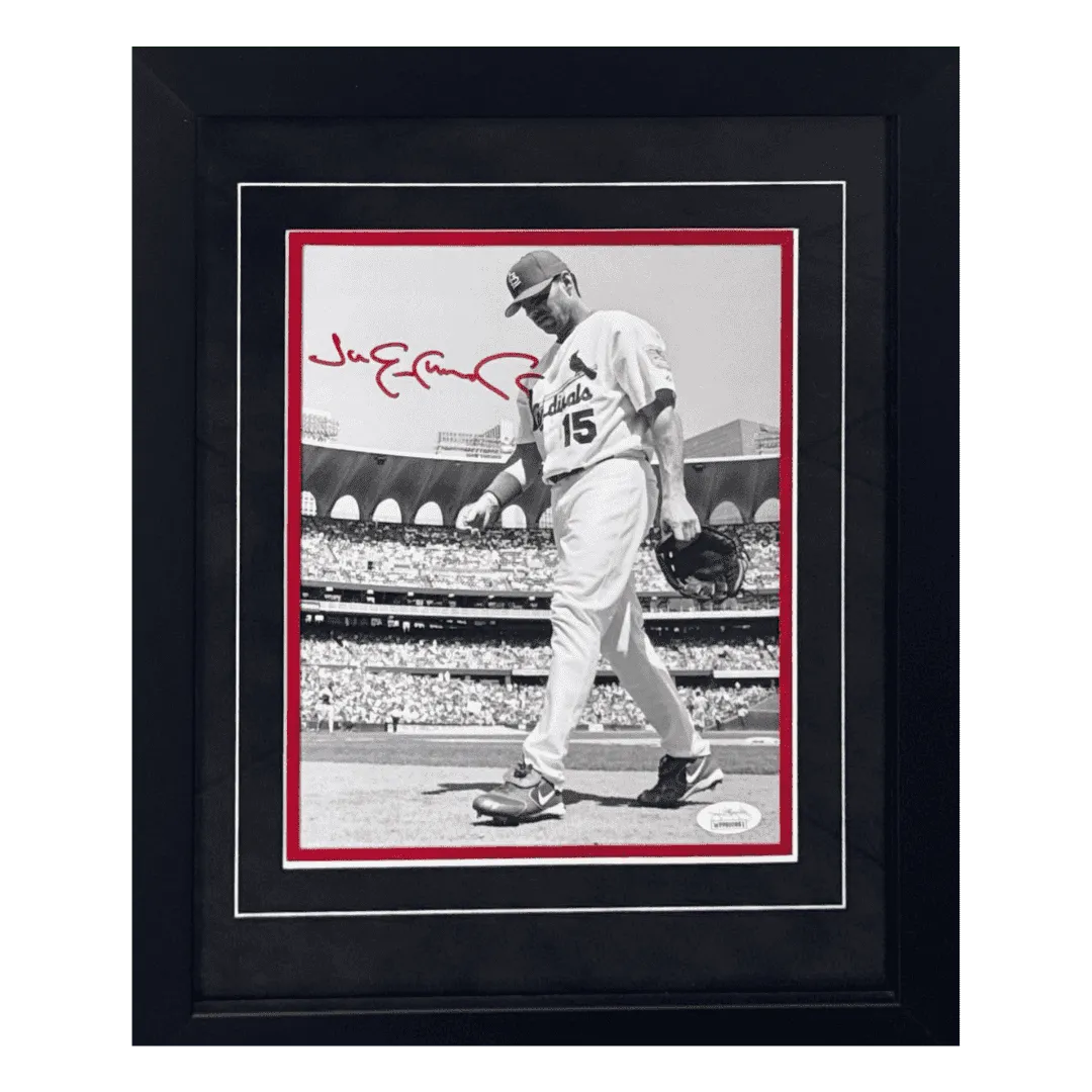 Jim Edmonds St Louis Cardinals Autographed Framed 8x10 - JSA COA